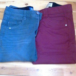 2 Pair Democracy Ab Technology Jeans Size 2, Gray & Wine